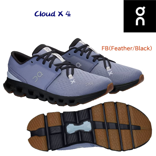 オン/レディースシューズ/ランニングシューズ 24秋冬NEW CloudX 4(レディース/ランニングシューズ) 3WE3007 カラー:FB(カラー:FeatherBlack×サイズ:24.0cm)