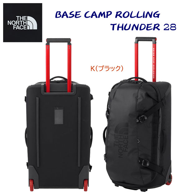 ノースフェイス/バッグ/キャリーバッグ/スーツケース 24春夏NEW ベースキャンプローリングサンダー28インチ NM82414(カラー:K×サイズ:95L)