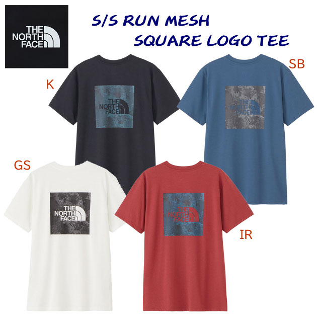 ノースフェイス/メンズウェア/Tシャツ 24春夏NEW S/Sランメッシュスクエアロゴティー(メンズ/Tシャツ) NT32470(カラー:GS×サイズ:Mサイズ)